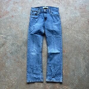 VTG Levis 527 Slim Low Rise Bootcut Jeans 28x32 Blue Medium Wash Denim Cotton